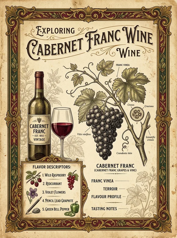Каберне Фран — poster and bottle