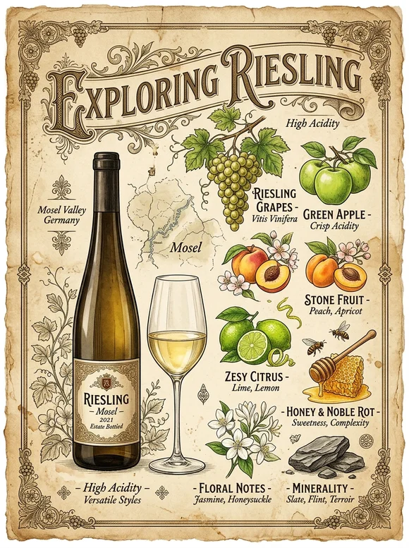 Рислинг — poster and bottle